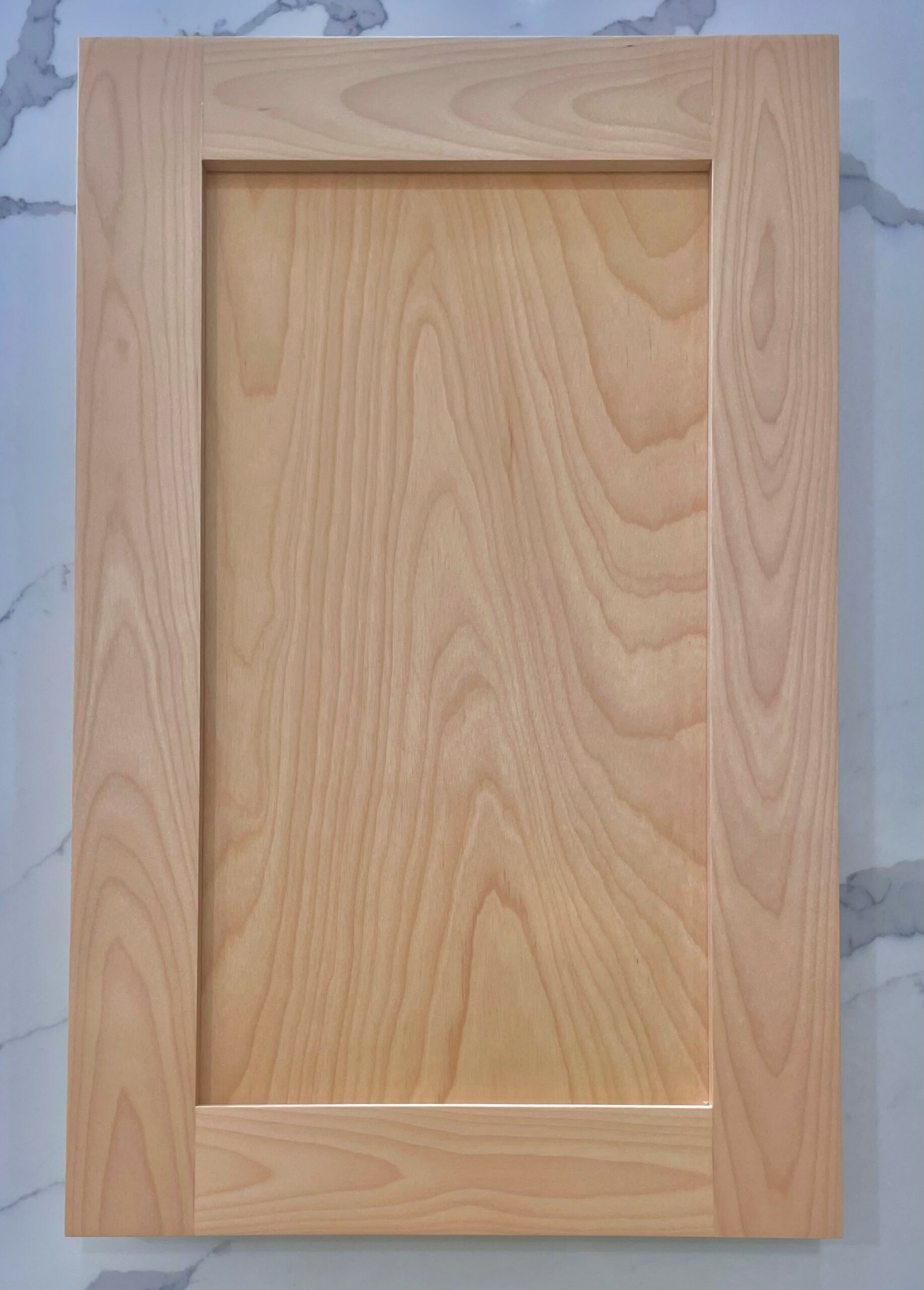 2½-inch shaker cabinet door with a recessed flat panel
